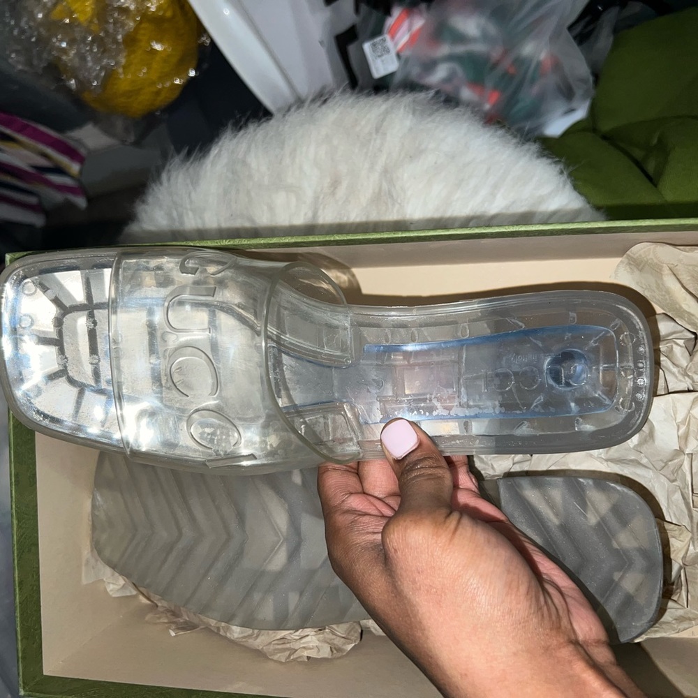 Clear Gucci Slide